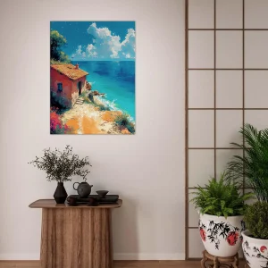 echappée azurée maisonnette face à la mer