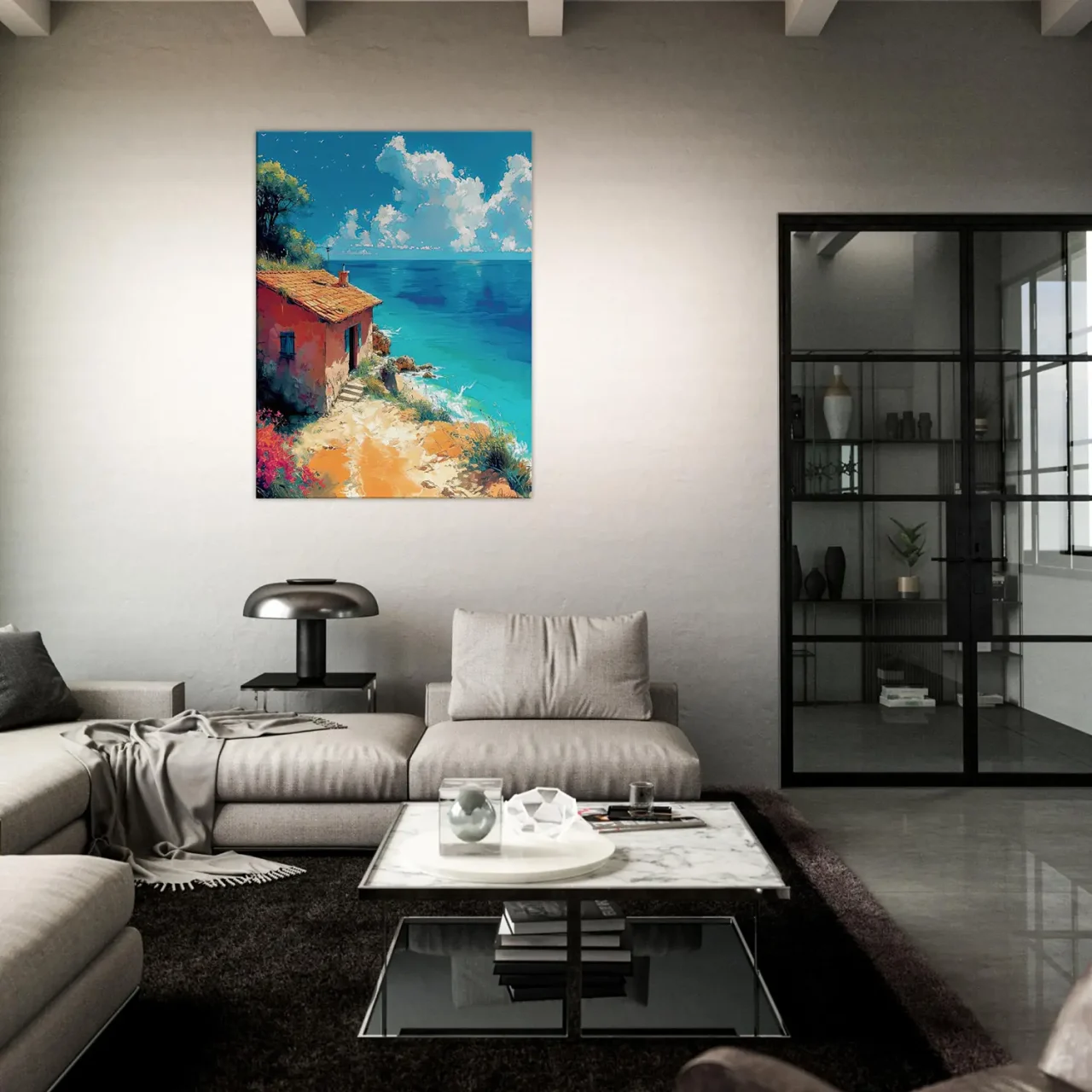 echappée azurée maisonnette face à la mer