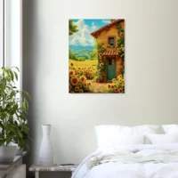 Eclat d’été Maisonnette et Tournesols eclat d'été maisonnette et tournesols