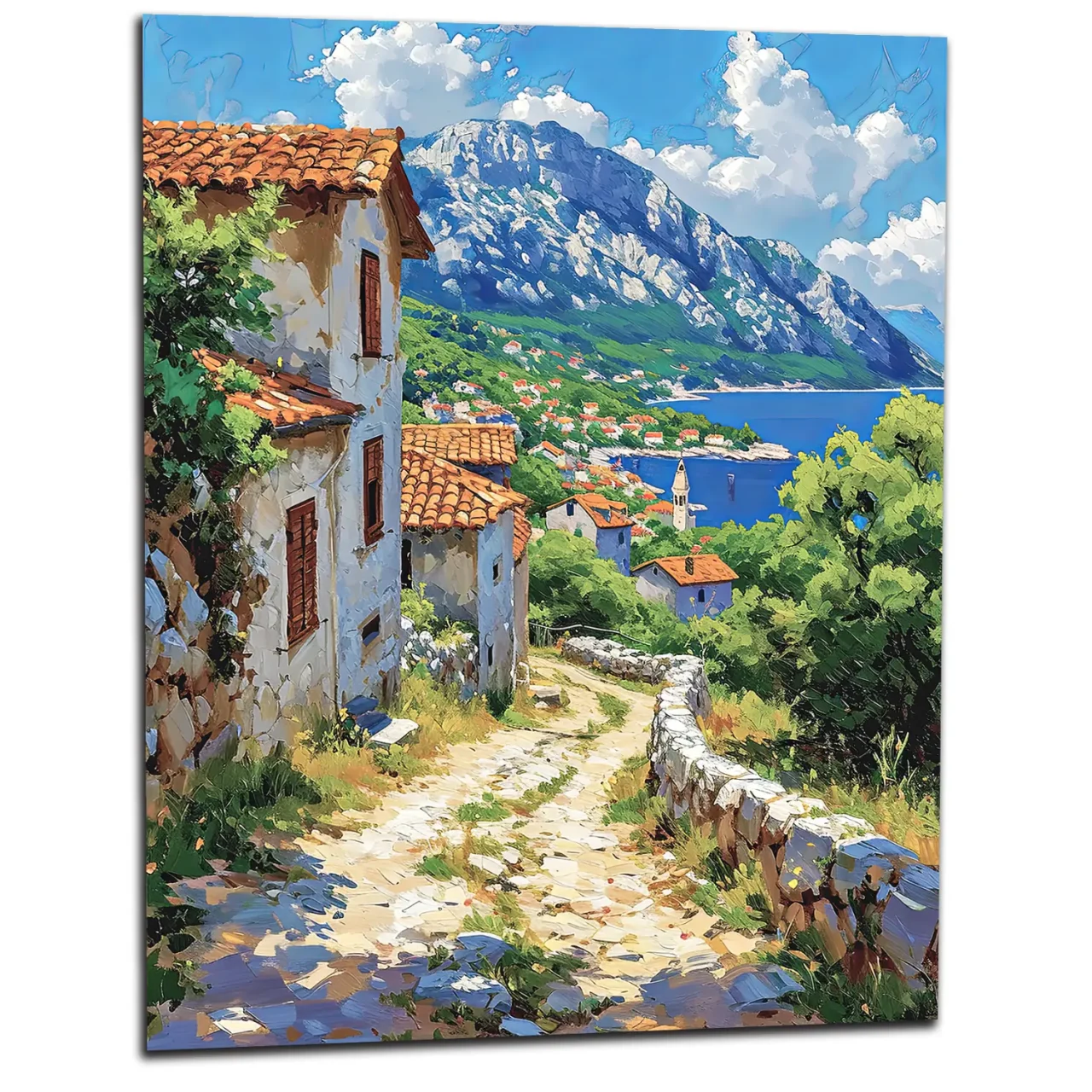 Évasion Méditerranéenne Vue sur le Village de la Côte Évasion méditerranéenne vue sur le village de la côte