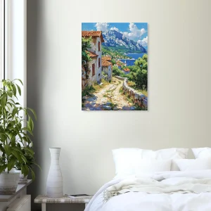 Évasion Méditerranéenne Vue sur le Village de la Côte Évasion méditerranéenne vue sur le village de la côte