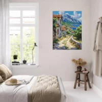 Évasion Méditerranéenne Vue sur le Village de la Côte Évasion méditerranéenne vue sur le village de la côte