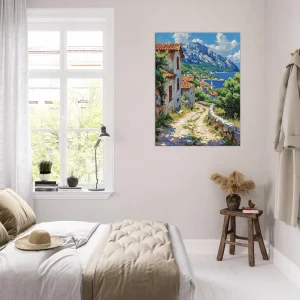 Évasion Méditerranéenne Vue sur le Village de la Côte Évasion méditerranéenne vue sur le village de la côte