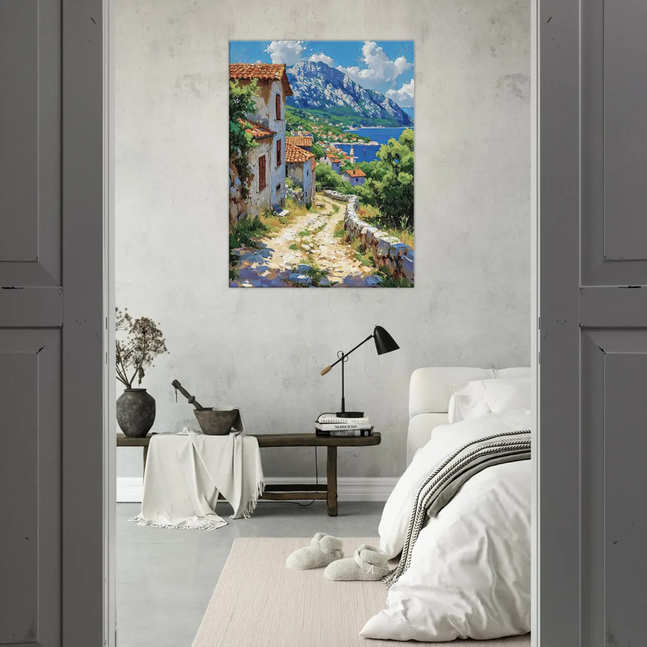 Évasion Méditerranéenne Vue sur le Village de la Côte Évasion méditerranéenne vue sur le village de la côte