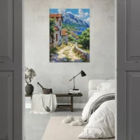 Évasion Méditerranéenne Vue sur le Village de la Côte Évasion méditerranéenne vue sur le village de la côte