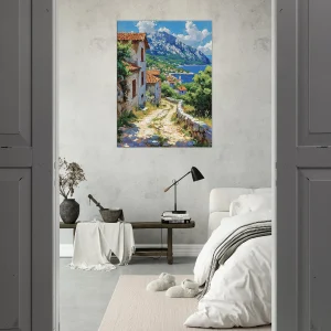 Évasion Méditerranéenne Vue sur le Village de la Côte Évasion méditerranéenne vue sur le village de la côte