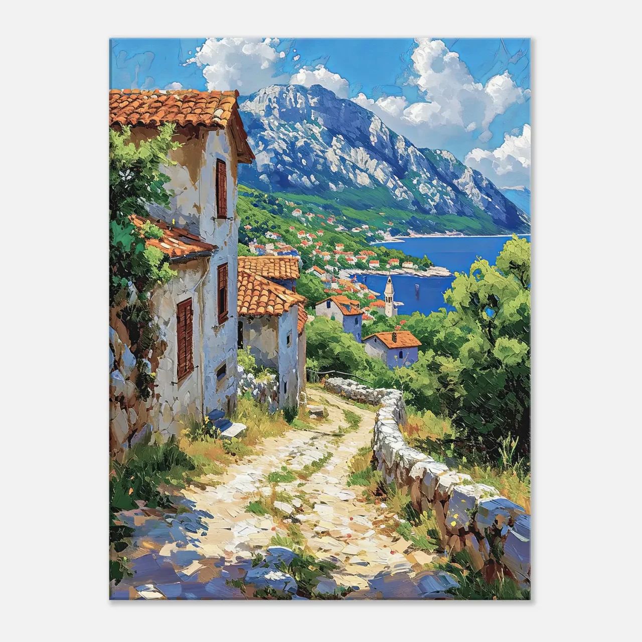 Évasion Méditerranéenne Vue sur le Village de la Côte Évasion méditerranéenne vue sur le village de la côte