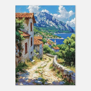 Évasion Méditerranéenne Vue sur le Village de la Côte Évasion méditerranéenne vue sur le village de la côte