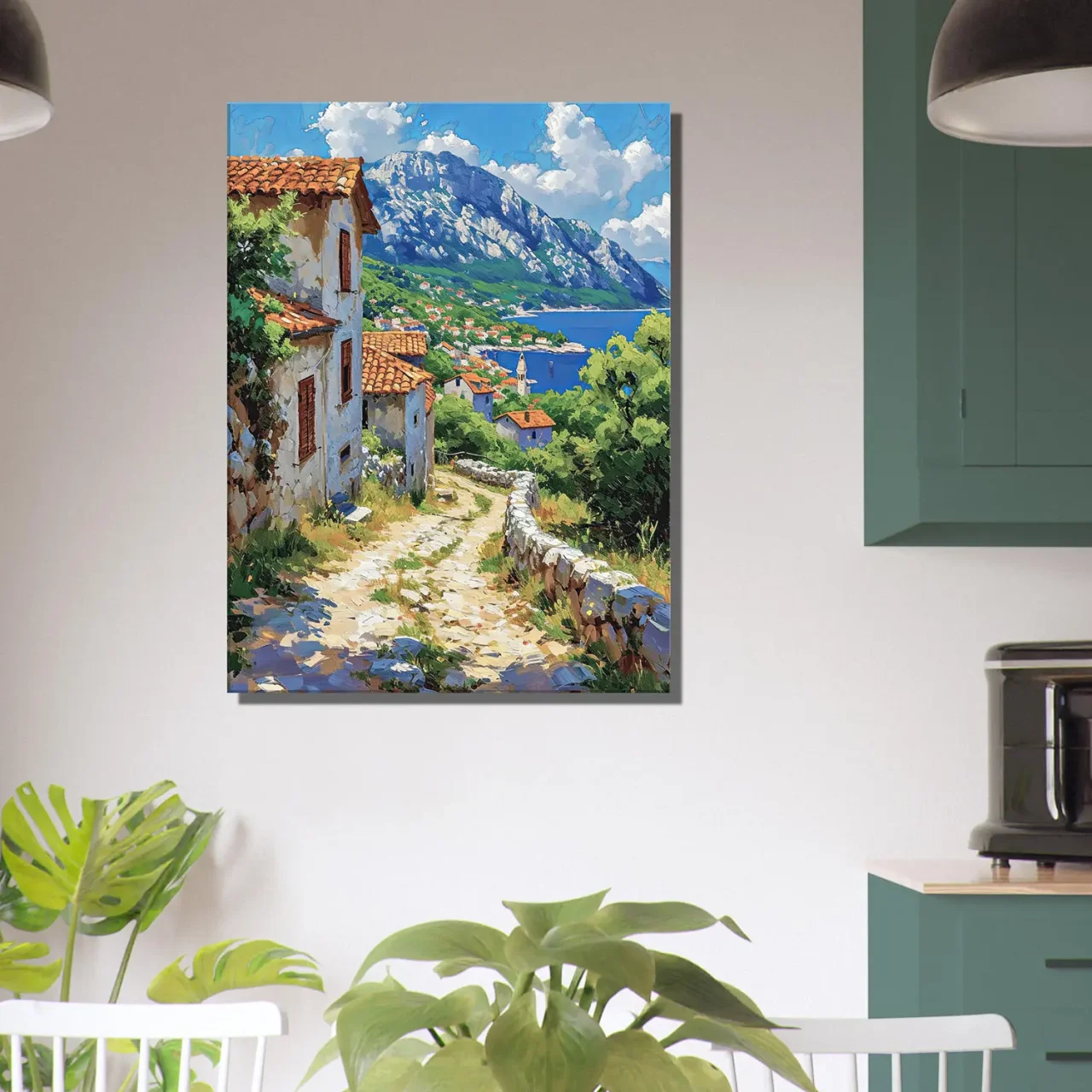 Évasion Méditerranéenne Vue sur le Village de la Côte Évasion méditerranéenne vue sur le village de la côte