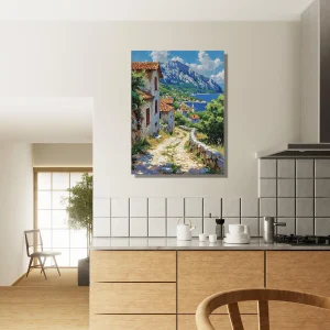 Évasion Méditerranéenne Vue sur le Village de la Côte Évasion méditerranéenne vue sur le village de la côte