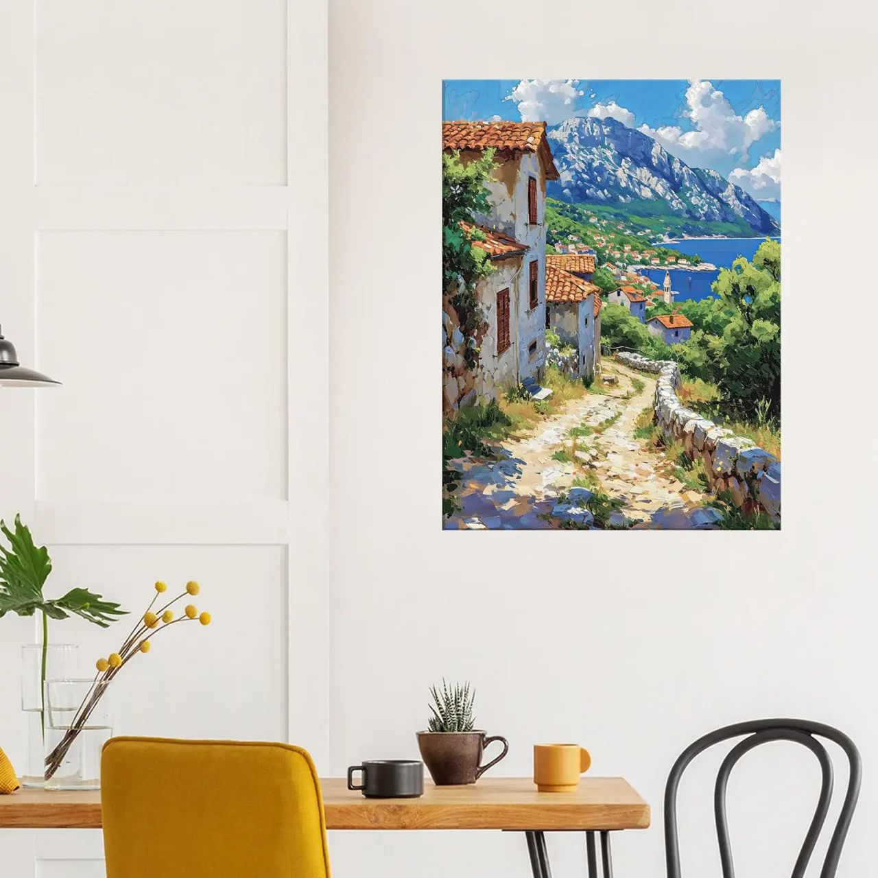 Évasion Méditerranéenne Vue sur le Village de la Côte Évasion méditerranéenne vue sur le village de la côte