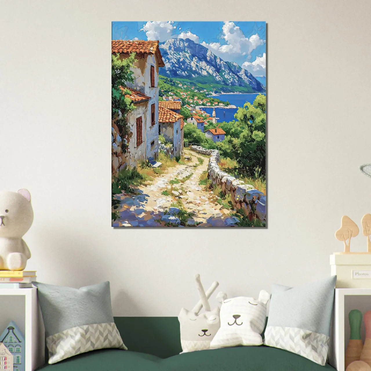 Évasion Méditerranéenne Vue sur le Village de la Côte Évasion méditerranéenne vue sur le village de la côte