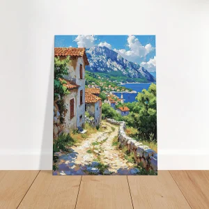 Évasion Méditerranéenne Vue sur le Village de la Côte Évasion méditerranéenne vue sur le village de la côte