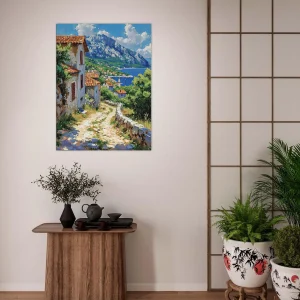 Évasion Méditerranéenne Vue sur le Village de la Côte Évasion méditerranéenne vue sur le village de la côte