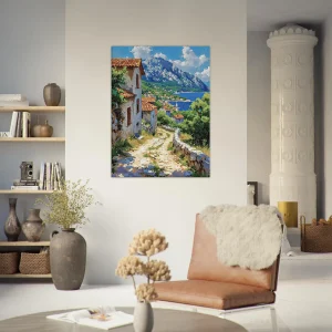 Évasion Méditerranéenne Vue sur le Village de la Côte Évasion méditerranéenne vue sur le village de la côte