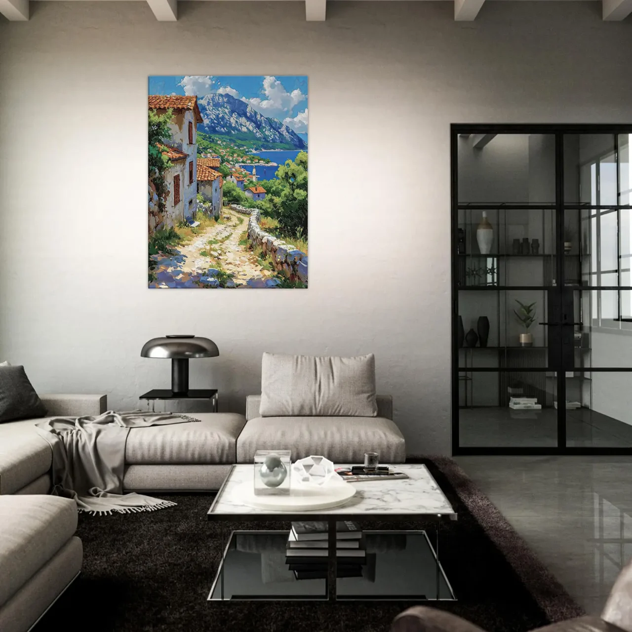 Évasion Méditerranéenne Vue sur le Village de la Côte Évasion méditerranéenne vue sur le village de la côte