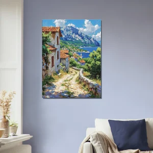 Évasion Méditerranéenne Vue sur le Village de la Côte Évasion méditerranéenne vue sur le village de la côte