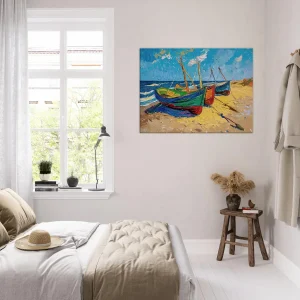 Bateaux de pèche sur la plage style Van Gogh Bateaux de pèche sur la plage style Van Gogh