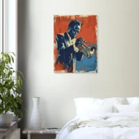 Cadre Vintage Trompettiste de Jazz Cadre Vintage Trompettiste de Jazz