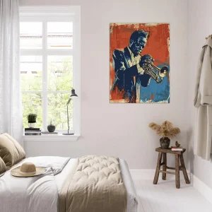 Cadre Vintage Trompettiste de Jazz Cadre Vintage Trompettiste de Jazz