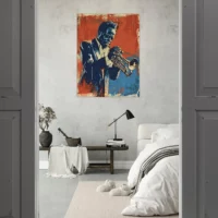 Cadre Vintage Trompettiste de Jazz