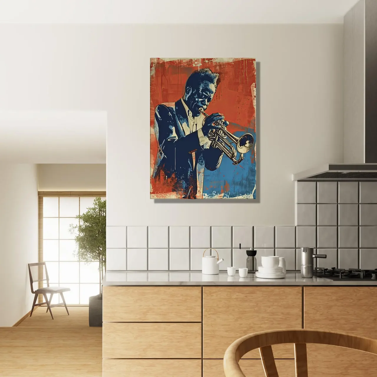 Cadre Vintage Trompettiste de Jazz Cadre Vintage Trompettiste de Jazz