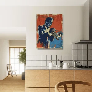 Cadre Vintage Trompettiste de Jazz Cadre Vintage Trompettiste de Jazz