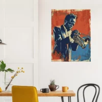 Cadre Vintage Trompettiste de Jazz