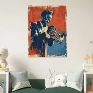 Cadre Vintage Trompettiste de Jazz Cadre Vintage Trompettiste de Jazz