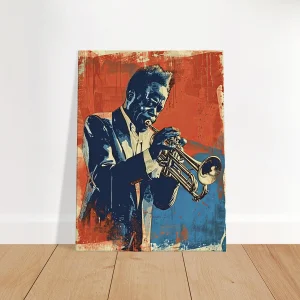 Cadre Vintage Trompettiste de Jazz Cadre Vintage Trompettiste de Jazz