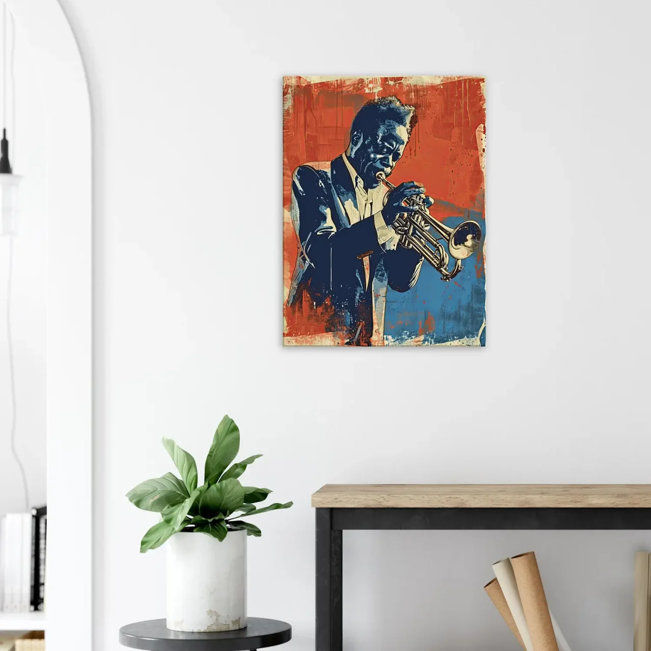Cadre Vintage Trompettiste de Jazz Cadre Vintage Trompettiste de Jazz
