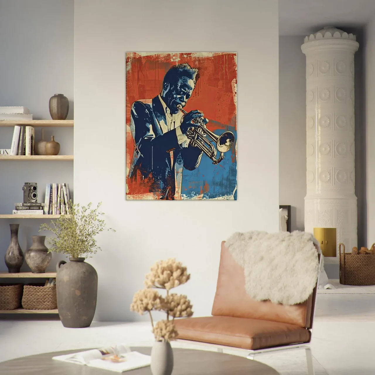 Cadre Vintage Trompettiste de Jazz Cadre Vintage Trompettiste de Jazz