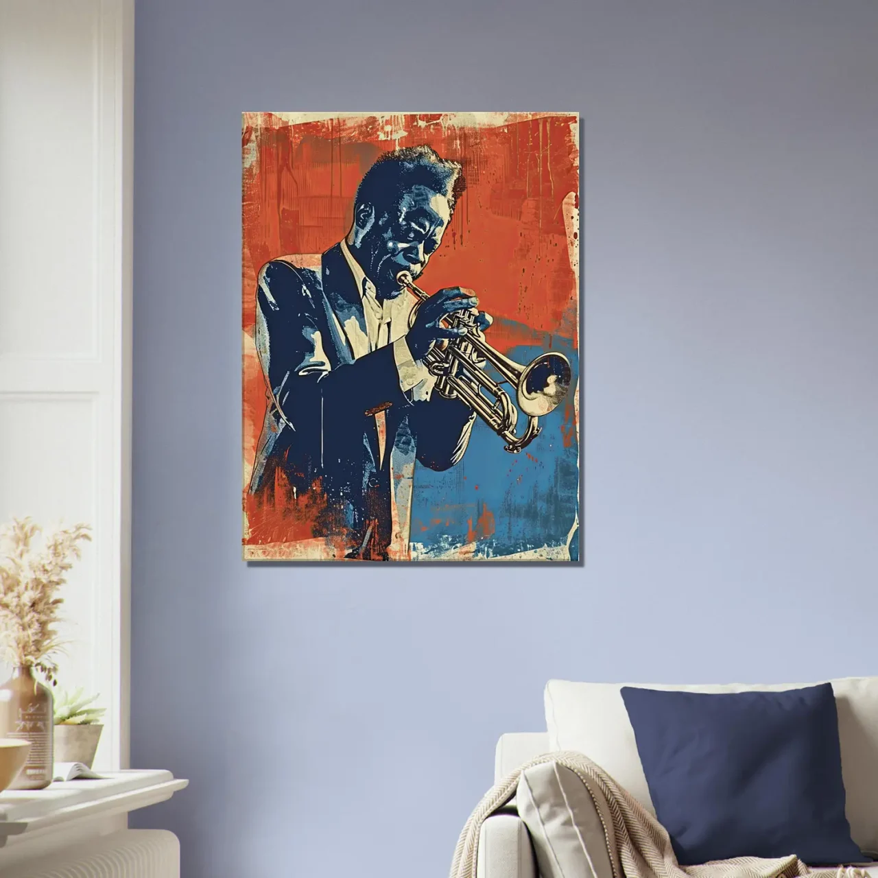 Cadre Vintage Trompettiste de Jazz