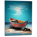 Cadre bateau de peche sur la plage