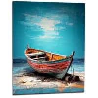 Cadre bateau de peche sur la plage