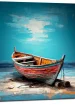Cadre bateau de peche sur la plage Cadre bateau de peche sur la plage