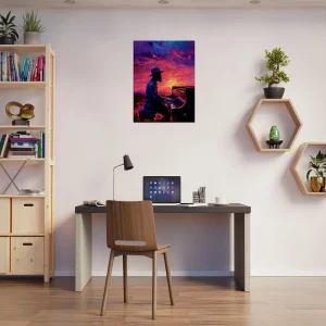 Pianiste de jazz et ciel surréaliste Pianiste de jazz et ciel surréaliste