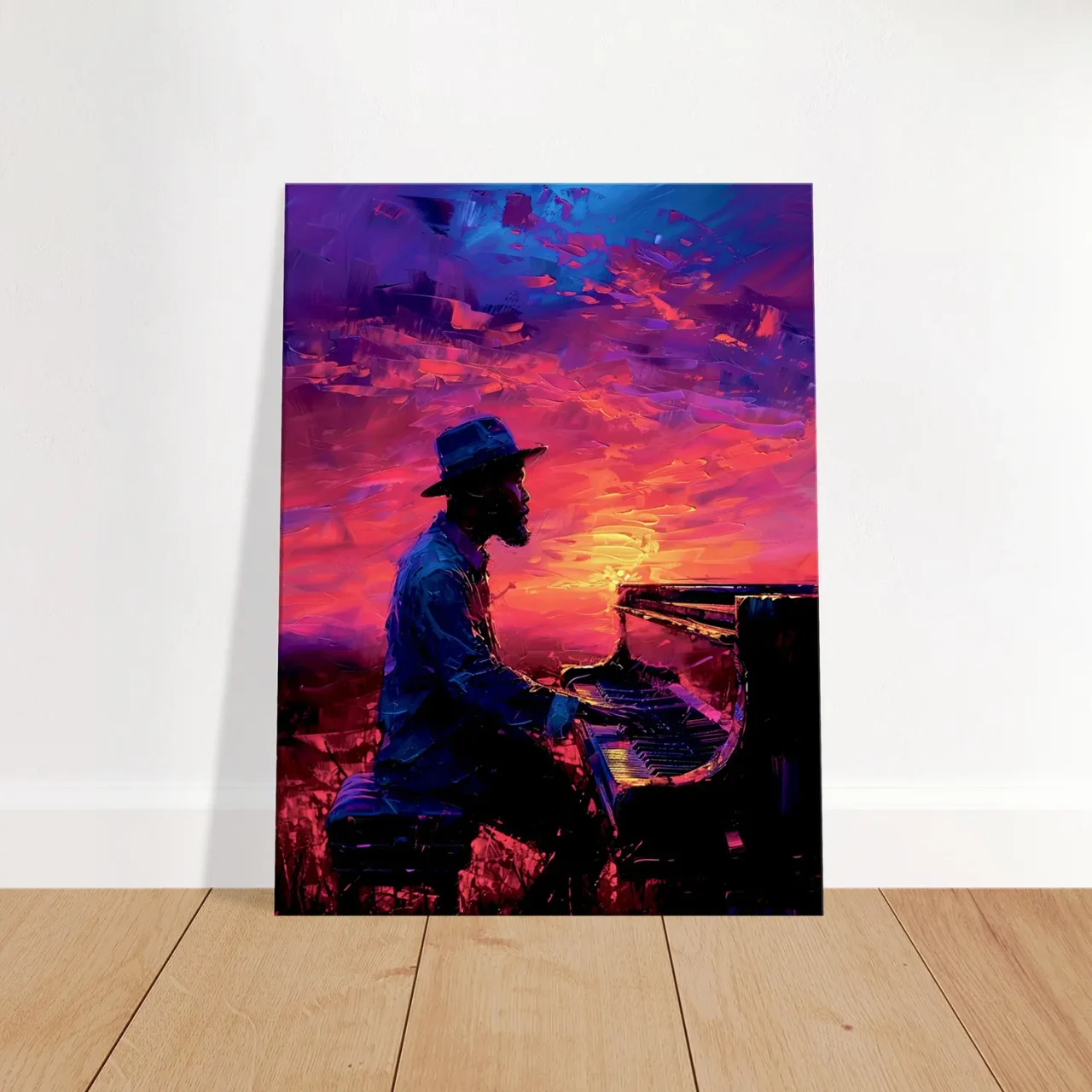 Pianiste de jazz et ciel surréaliste Pianiste de jazz et ciel surréaliste