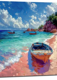 Sable rose et eau turquoise d'Indonésie