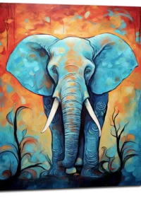 Tableau Aquarelle Vibrante Eléphant majestueux Tableau Aquarelle Vibrante Eléphant majestueux