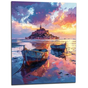 Tableau Bateaux et Mont Saint-Michel Tableau Bateaux et Mont Saint-Michel