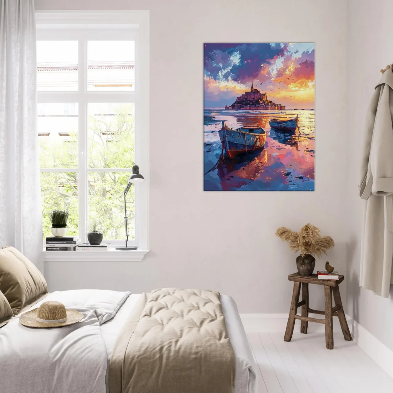 Tableau Bateaux et Mont Saint-Michel