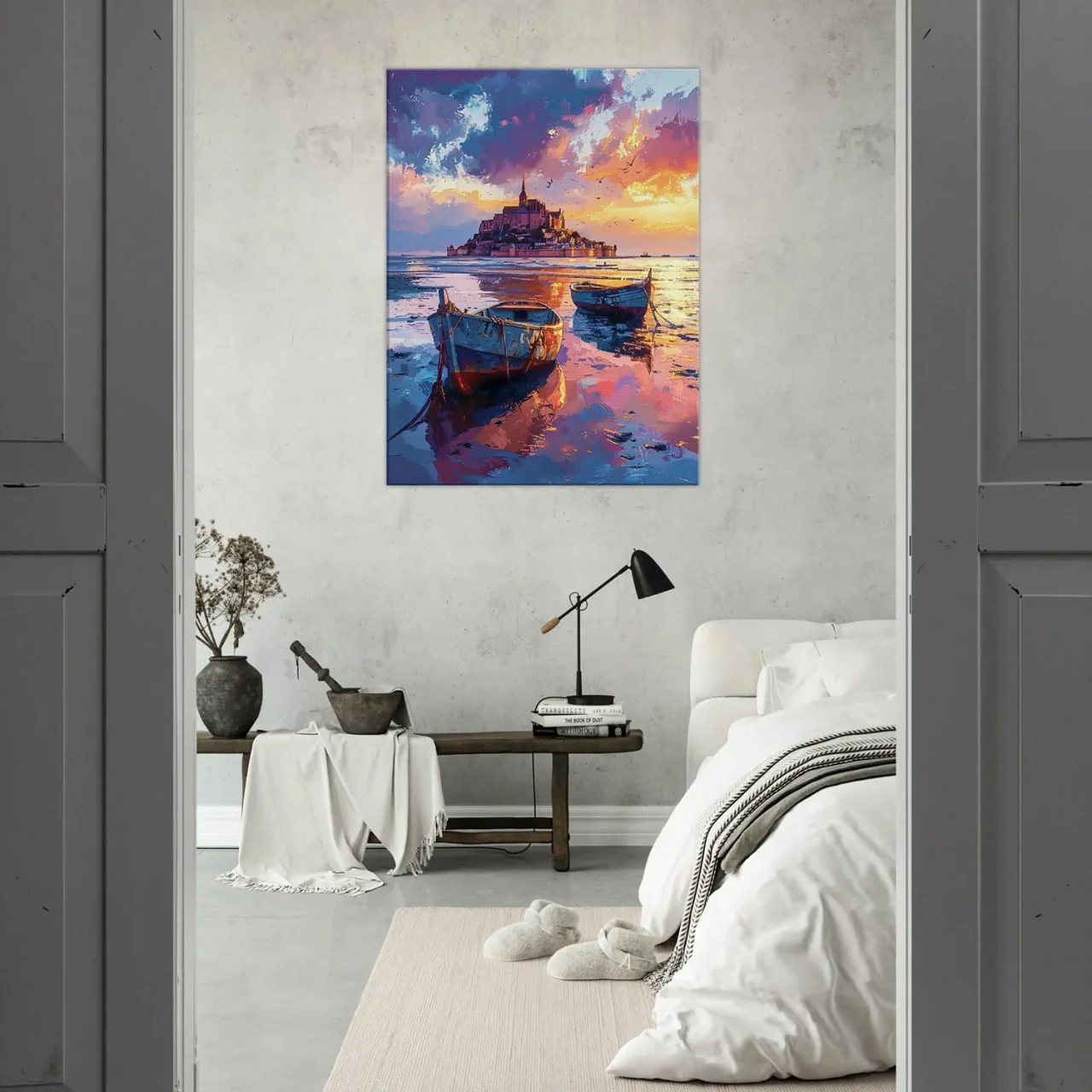 Tableau Bateaux et Mont Saint-Michel