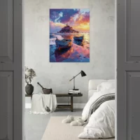 Tableau Bateaux et Mont Saint-Michel Tableau Bateaux et Mont Saint-Michel