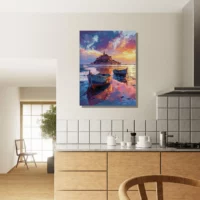 Tableau Bateaux et Mont Saint-Michel Tableau Bateaux et Mont Saint-Michel