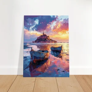 Tableau Bateaux et Mont Saint-Michel