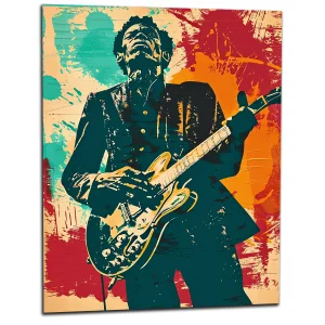 Tableau Chuck Berry Blues et Rock Guitare Tableau Blues Guitare Chuck Berry