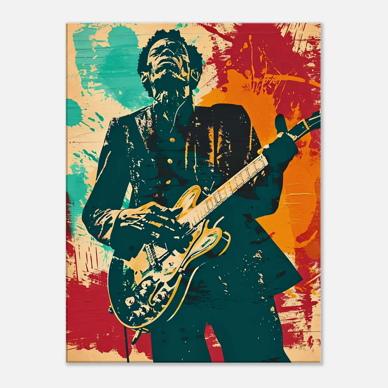 Tableau Chuck Berry Blues et Rock Guitare Tableau Blues Guitare Chuck Berry04