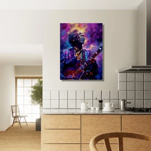 Tableau Guitariste de Blues – portrait artistique