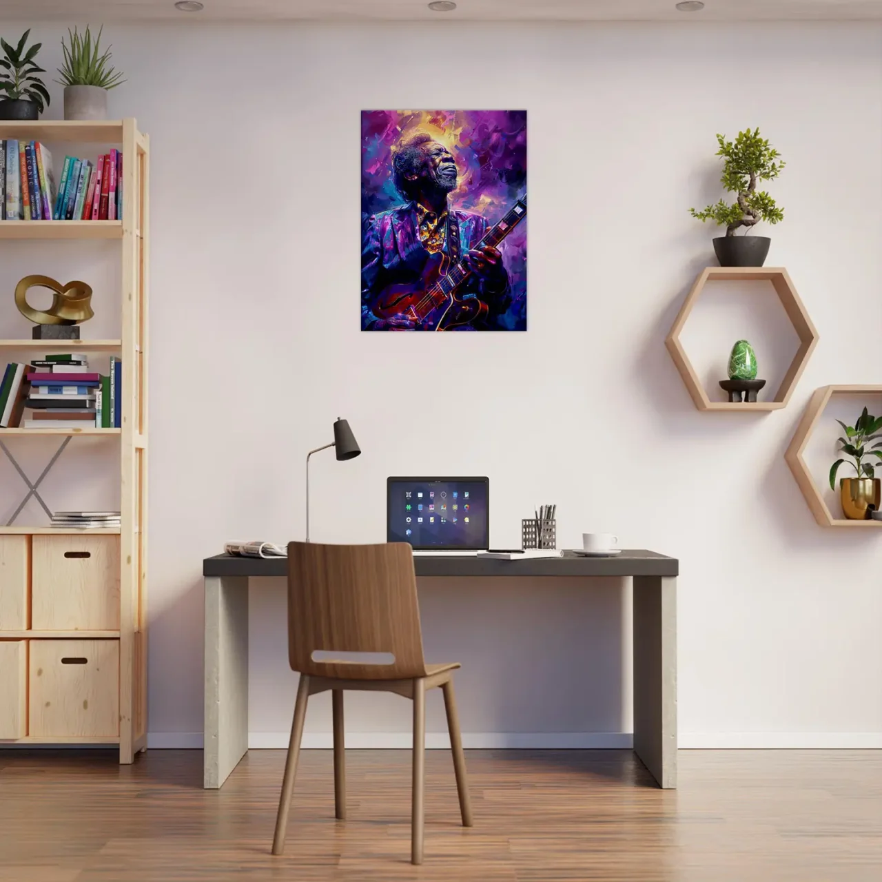 Tableau Guitariste de Blues – portrait artistique